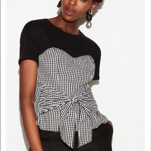 Express Gingham Corset Top